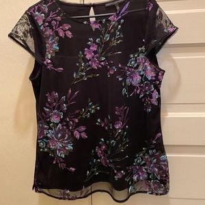 WHBM Black sequin top. NWOT
